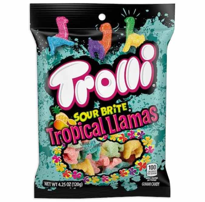 TROLLI PEG BAG - SOUR BRITE LLAMAS (TROPICAL)