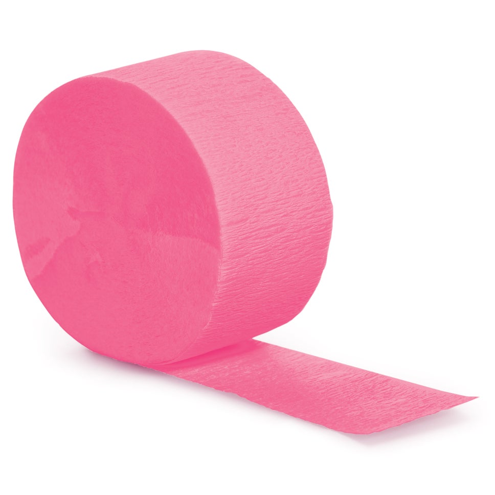 Candy Pink Crepe Streamer