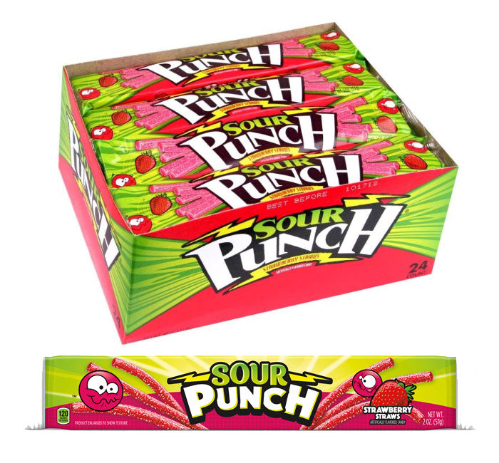 SOUR PUNCH STRAWS - STRAWBERRY