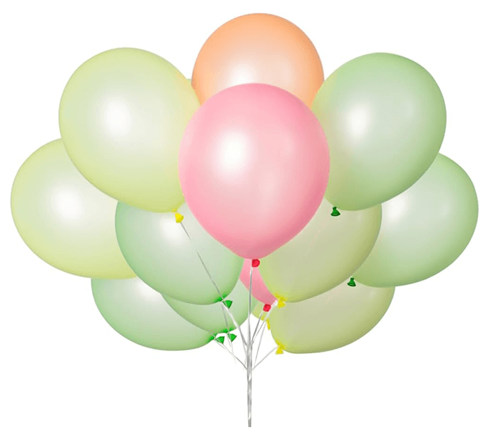 10 neon latex balloons