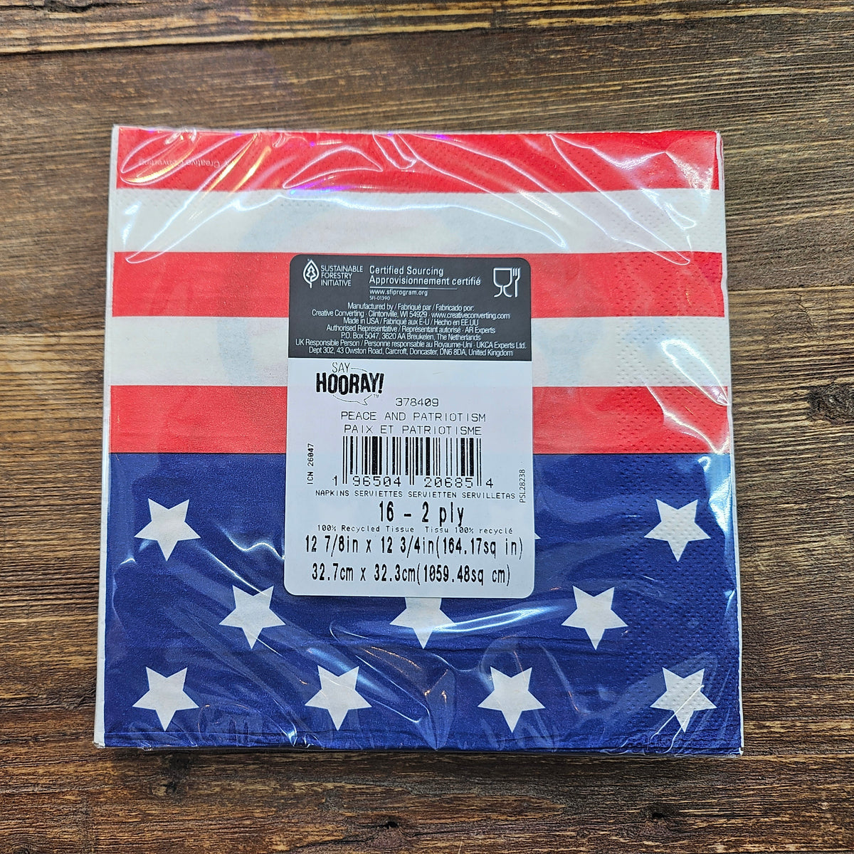 Peace and Patriotism Luncheon Napkins