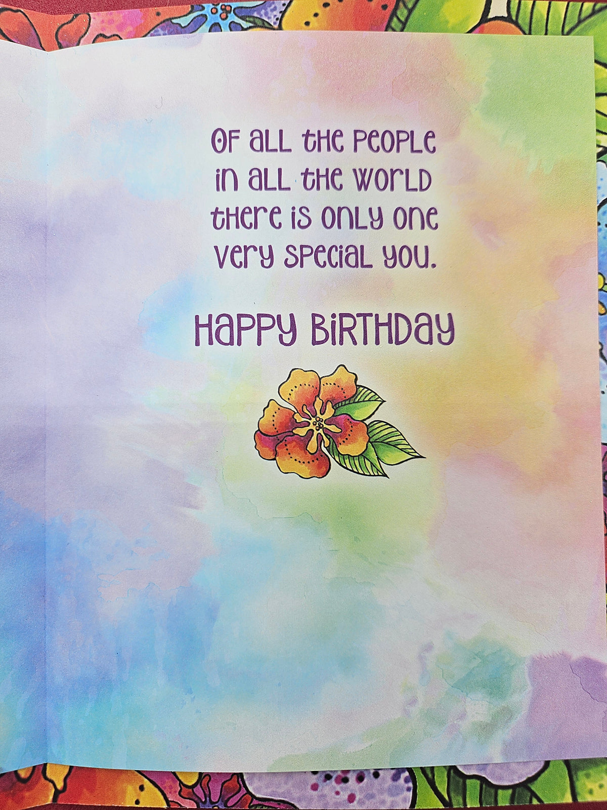"I Love the Brilliant Colors of Your Spirit" Birthday Card