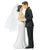 Brunette Bride & Groom Wedding Cake Topper