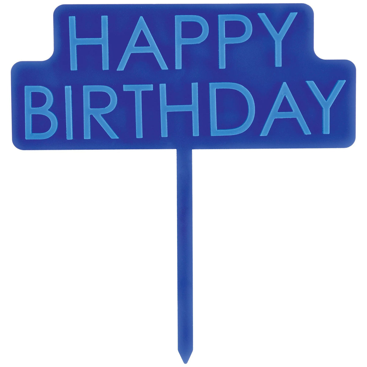 Navy Happy Birthday Acrylic Cake Topper