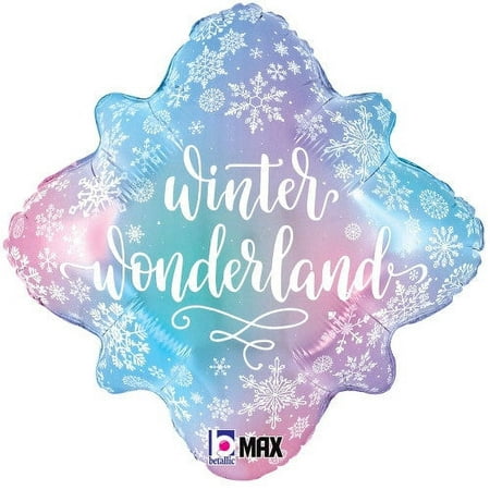 Snowflake Wonderland Betallic Foil Mylar Balloon