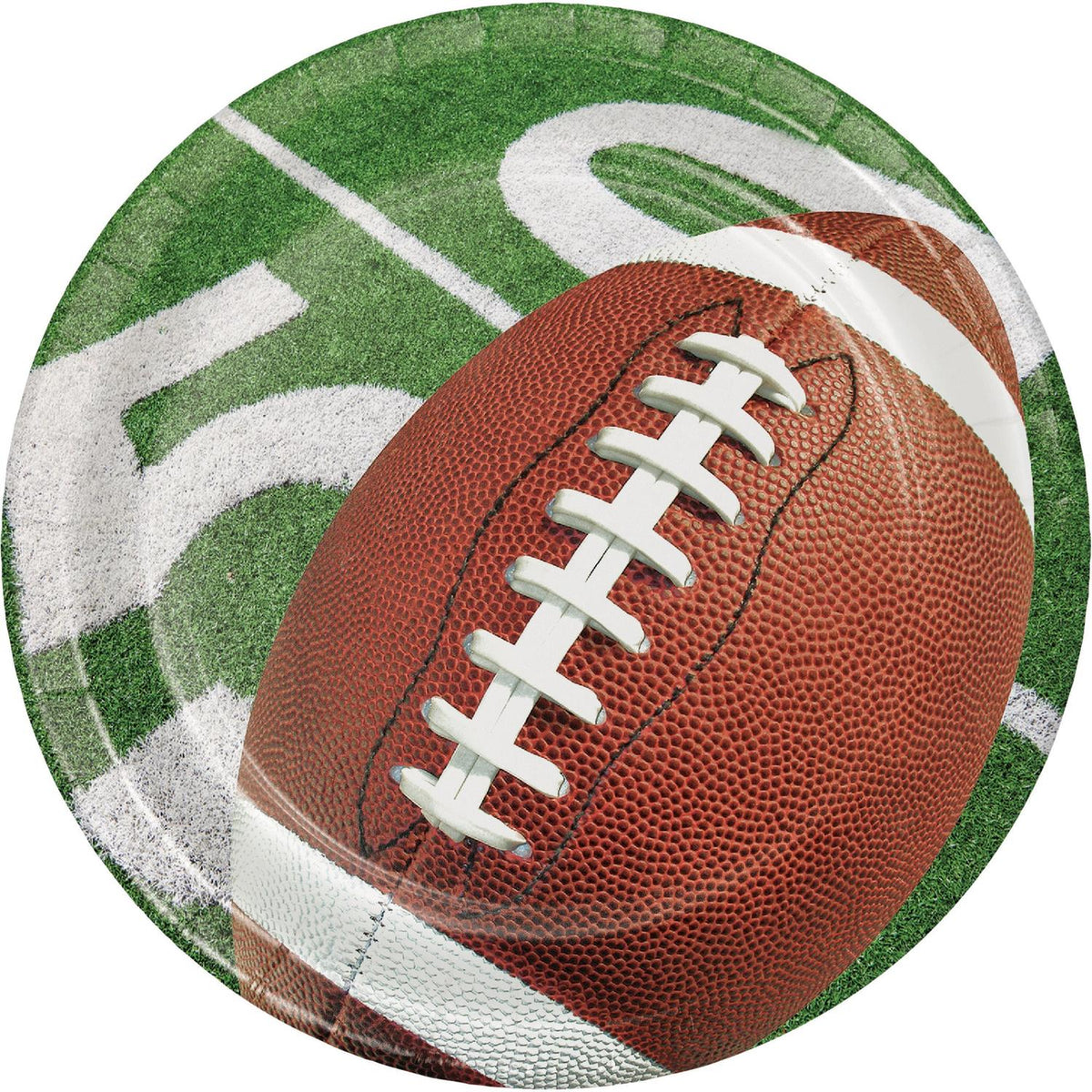 Football Party Round Paper Dessert Plates