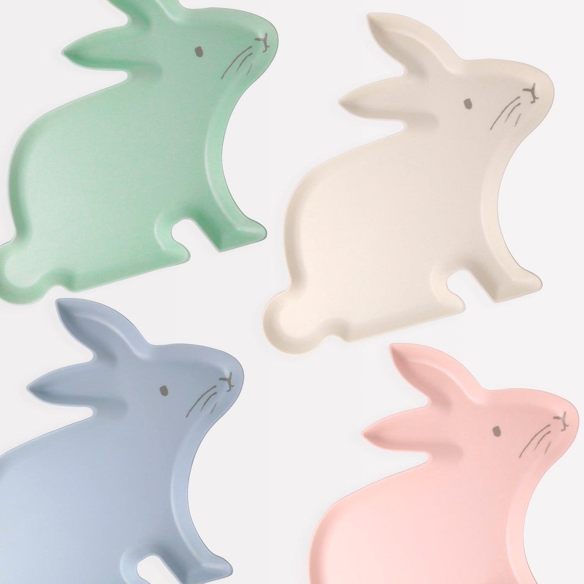 Reusable Bamboo Bunny Plates