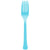 Reusable Plastic Forks, Mid Ct. - Caribbean Blue