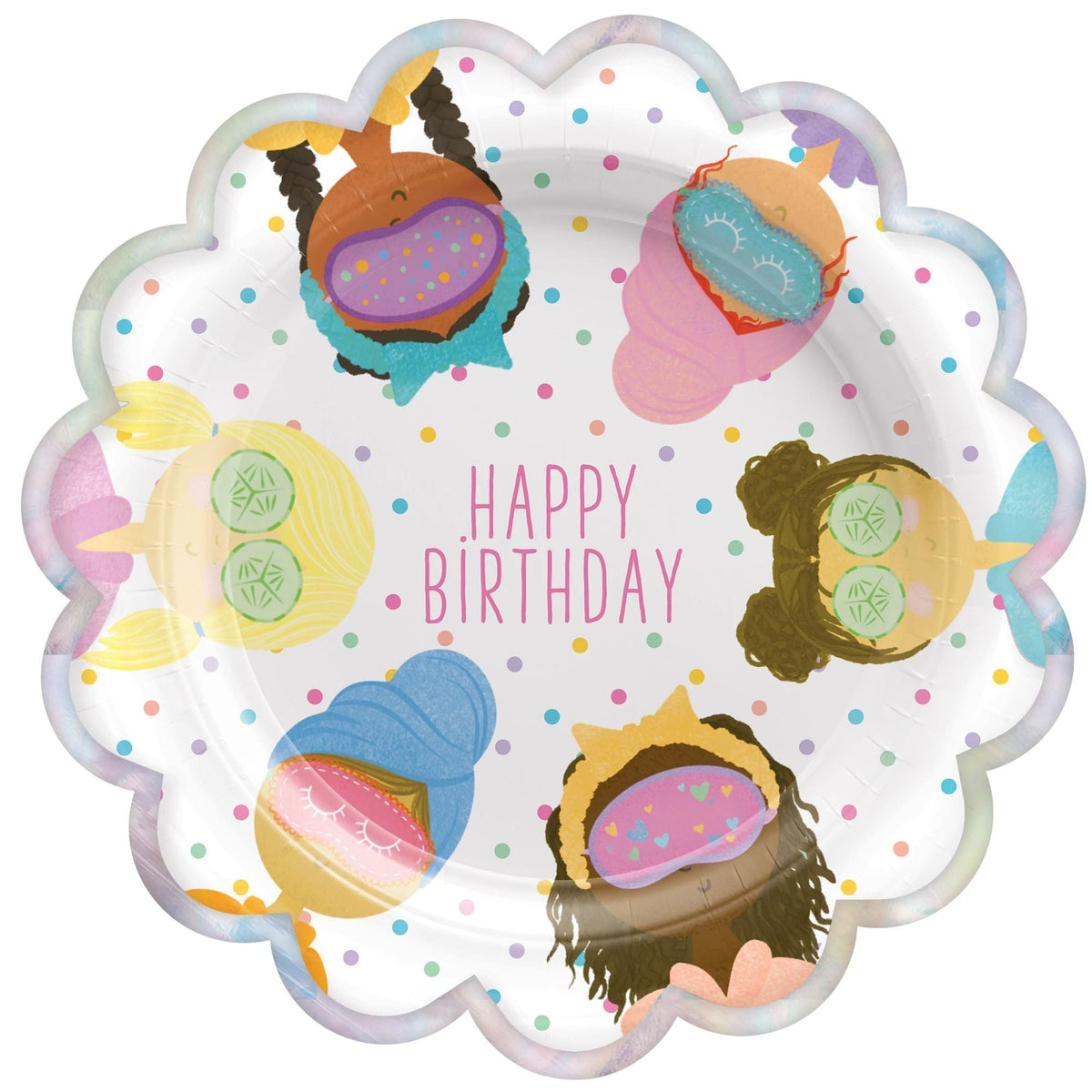 Spa Party Large Lunch Paper Plates