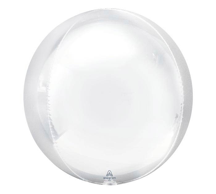 A004 16" SOLID WHITE ORBZ BALLOON