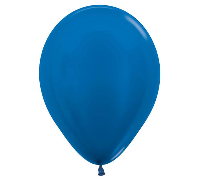 11" metallic blue balloon