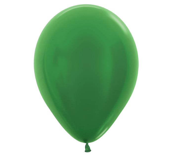 11" metallic green balloon
