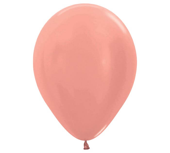 11" metallic rose gold balloon