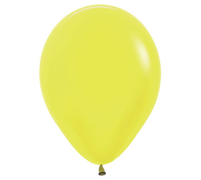 11" neon yellow balloon