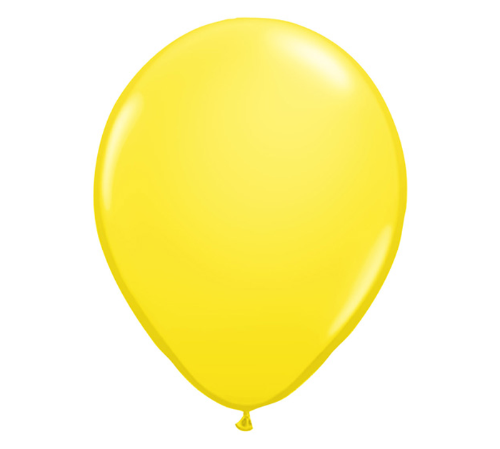 11" yellow balloon