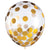 Latex Balloons w/ Confetti, 12" - Gold Foil