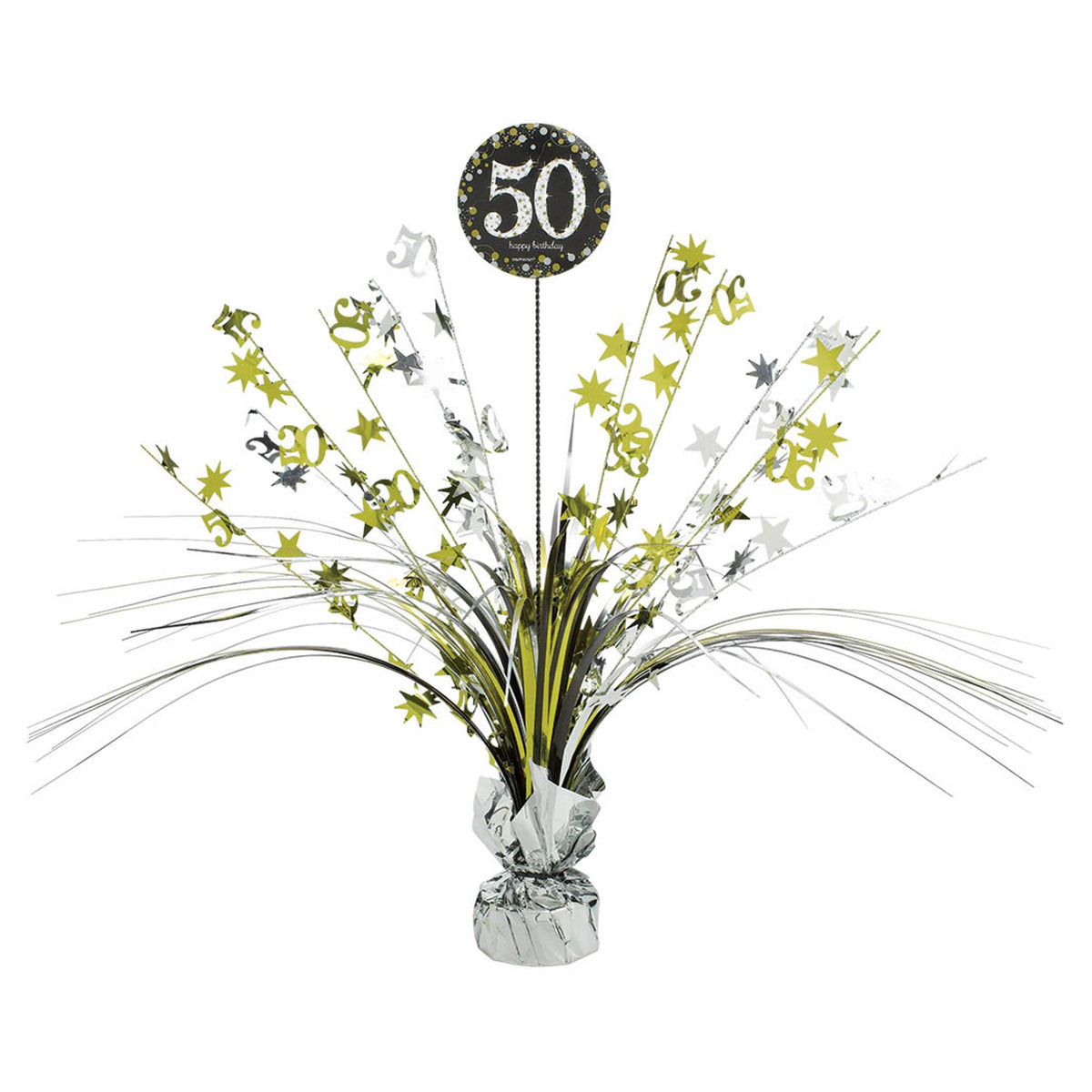50th Birthday Spray Centerpiece - Sparkling Celebration
