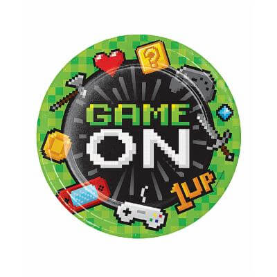 Video Game Party Plates 8ct