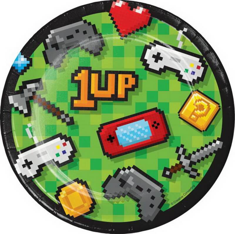 Video Game Party Dessert Plates 