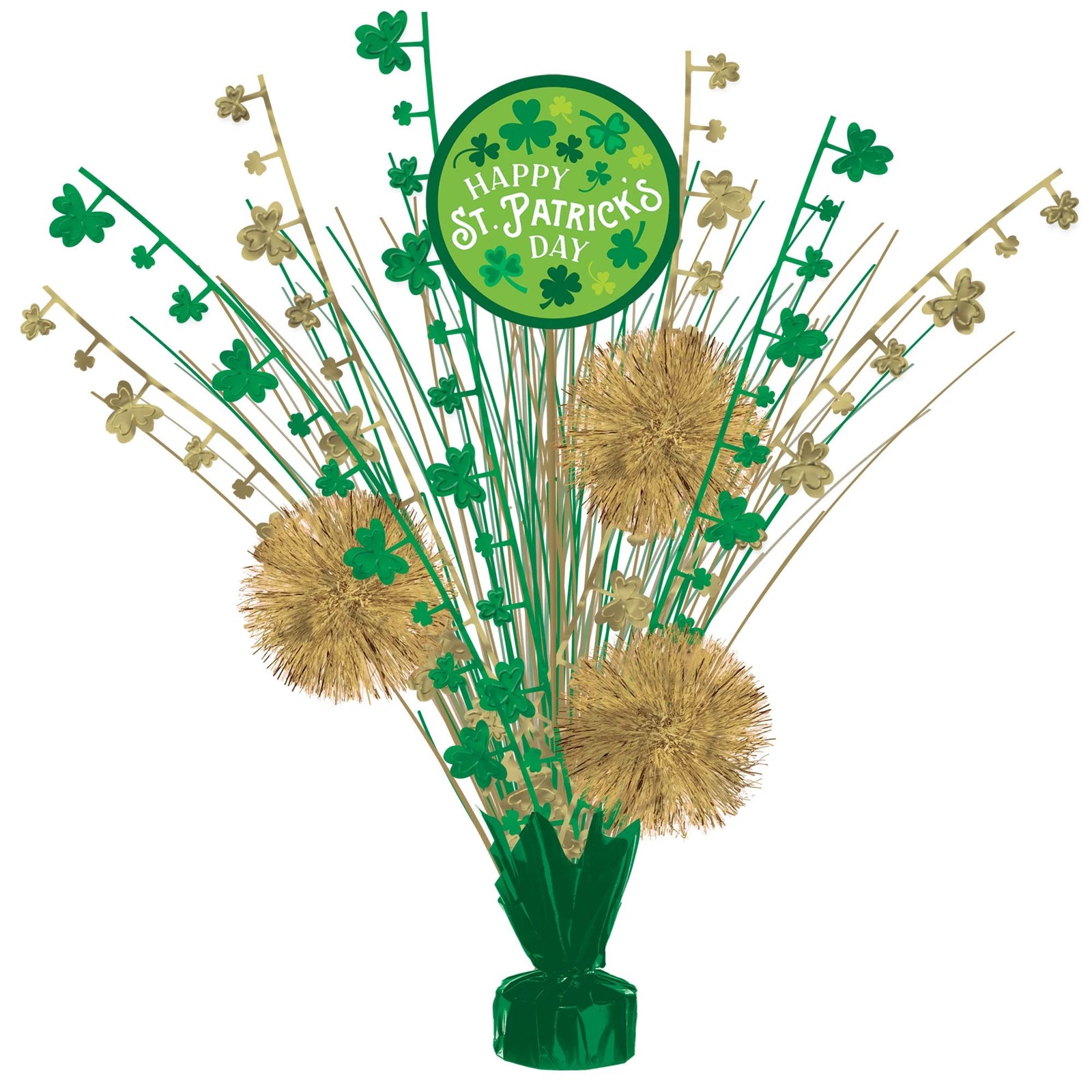 St. Patrick's Day Tinsel Burst Centerpiece