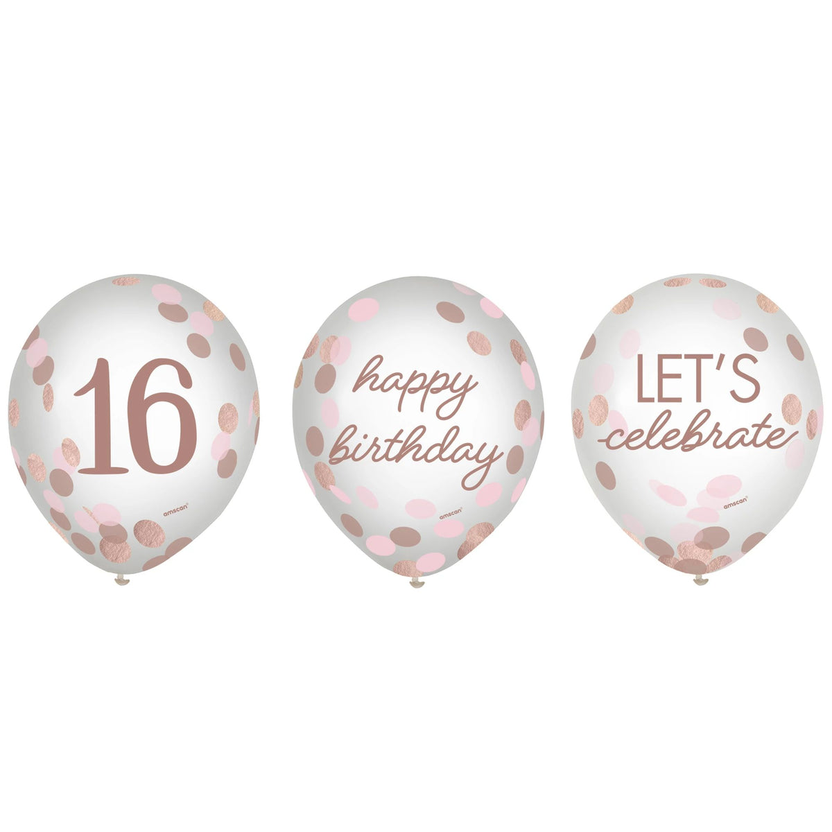 Sweet Sixteen Confetti Balloons