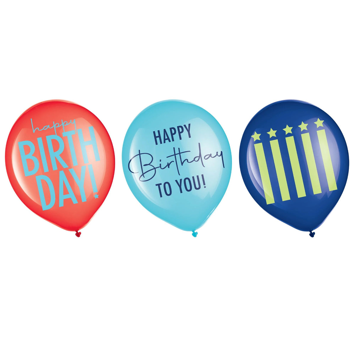 Modern Birthday Latex Balloons