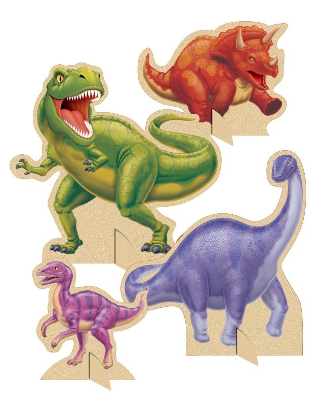 Dinosaur Adventure Centerpiece - Set of 4