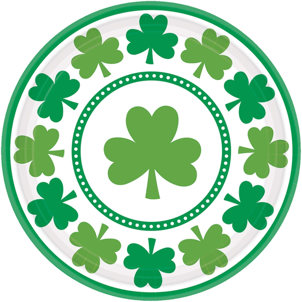 Lucky Shamrocks Party Disposable Paper Plates 