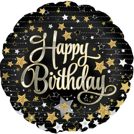 17&quot; HAPPY BIRTHDAY STARS FOIL BALLOON