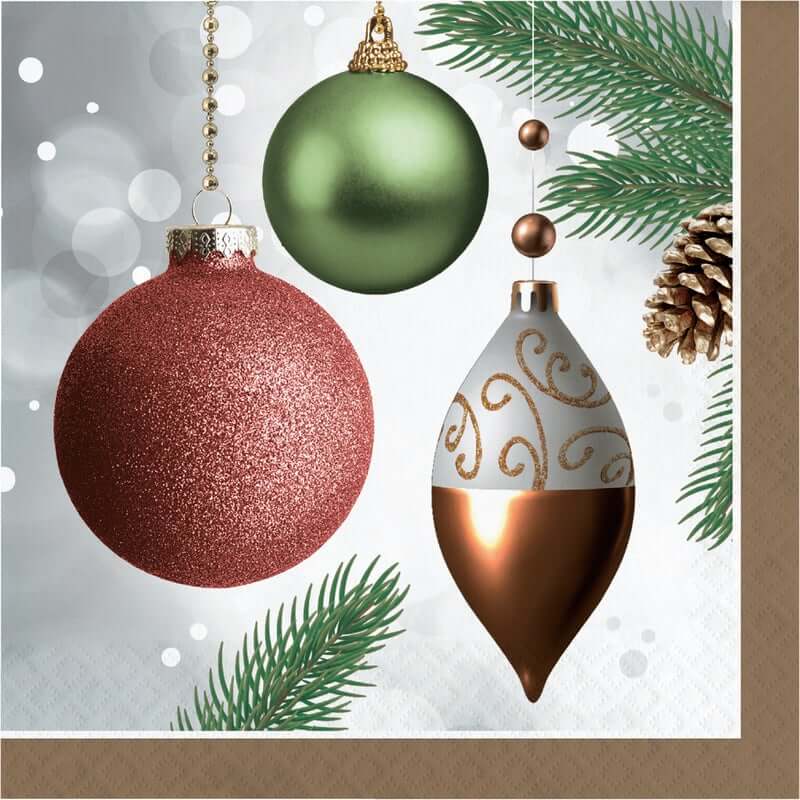 Dazzling Ornaments Luncheon Napkins 16ct