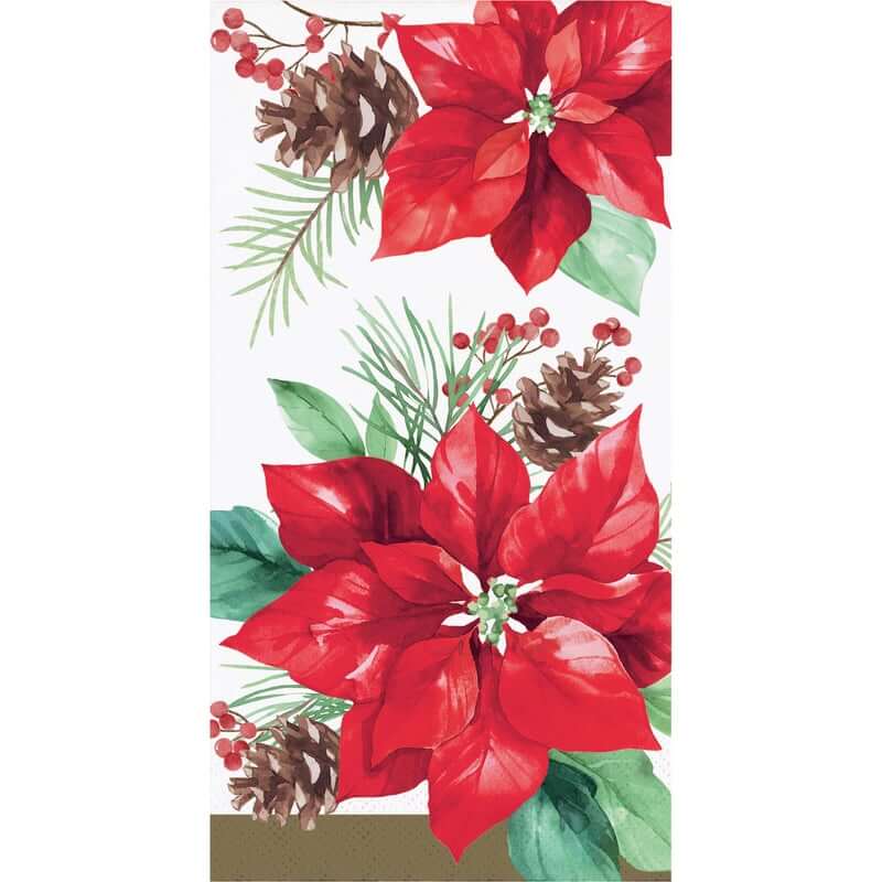 Poinsettia Perfection Paper Guest Napkins 16 C