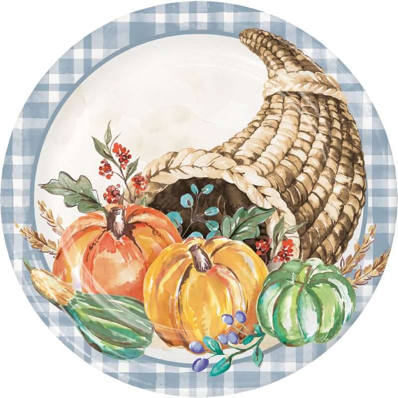 Decadent Cornucopia Dinner Plate 8ct