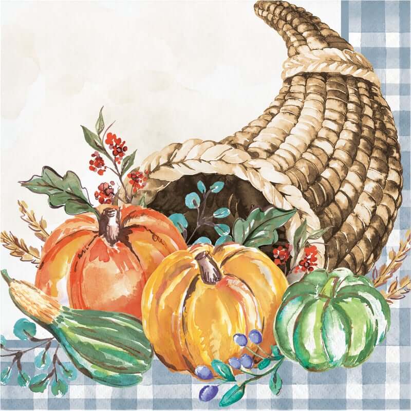 Decadent Cornucopia Luncheon Napkins 16ct