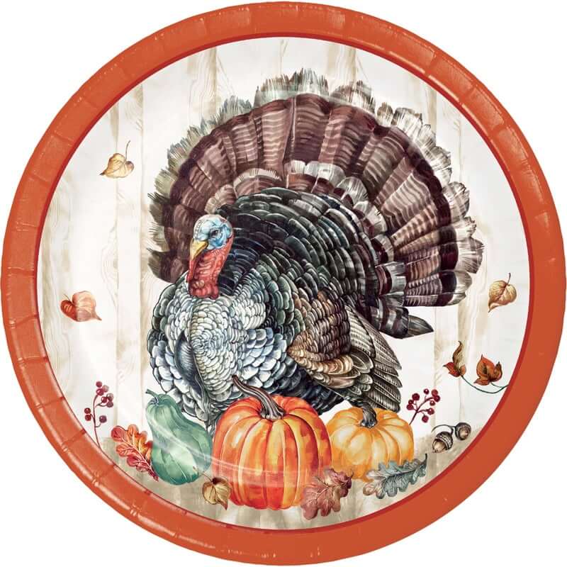 Timeless Turkey Luncheon Plates 8ct