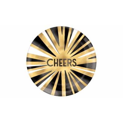 New Year - Round Plates 4/pkg - Cheers