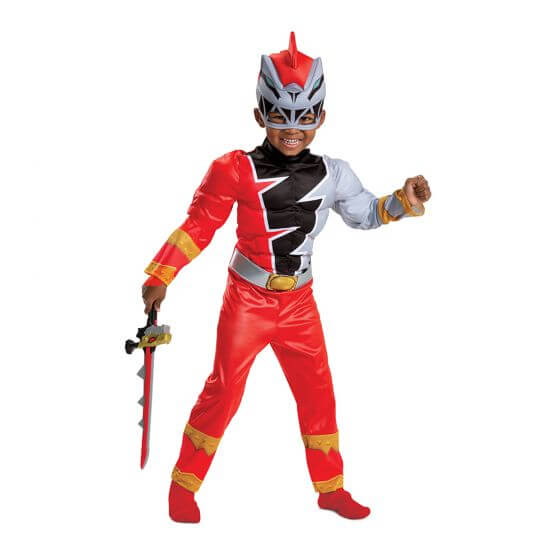 Red Ranger Dino Fury Toddler Muscle Costume