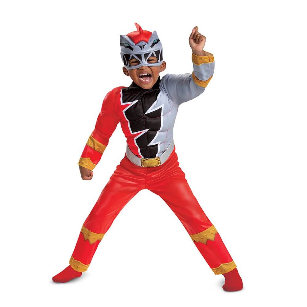 Red Ranger Dino Fury Toddler Muscle Costume