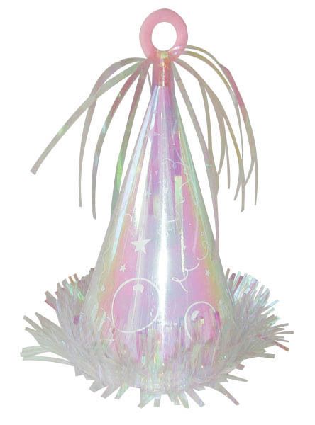 Iridescent Party Hat Balloon Weight