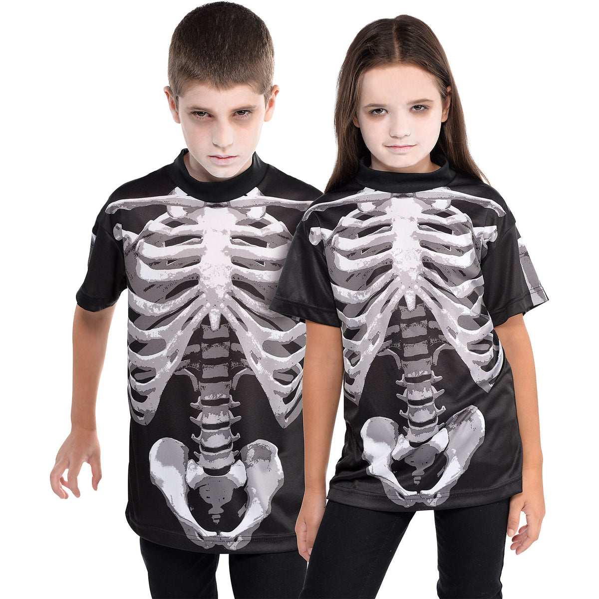 Black and Bone Skeleton T-Shirt for Children