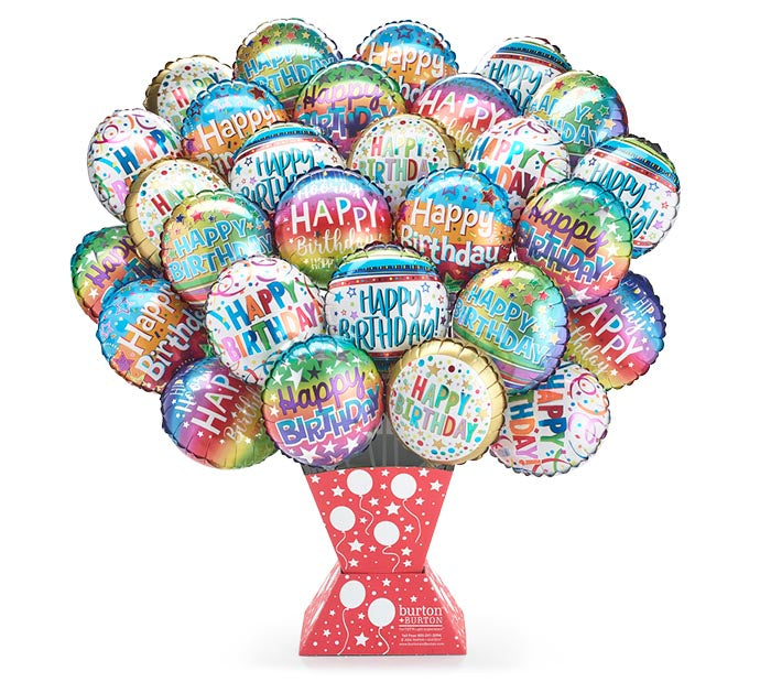 9" AIR-FILLED BIRTHDAY ASSORTMENT ON A STICK