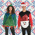 christmas parties ugly sweaters, 3d tree and santa claus