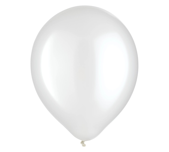 12" pearlized white balloon
