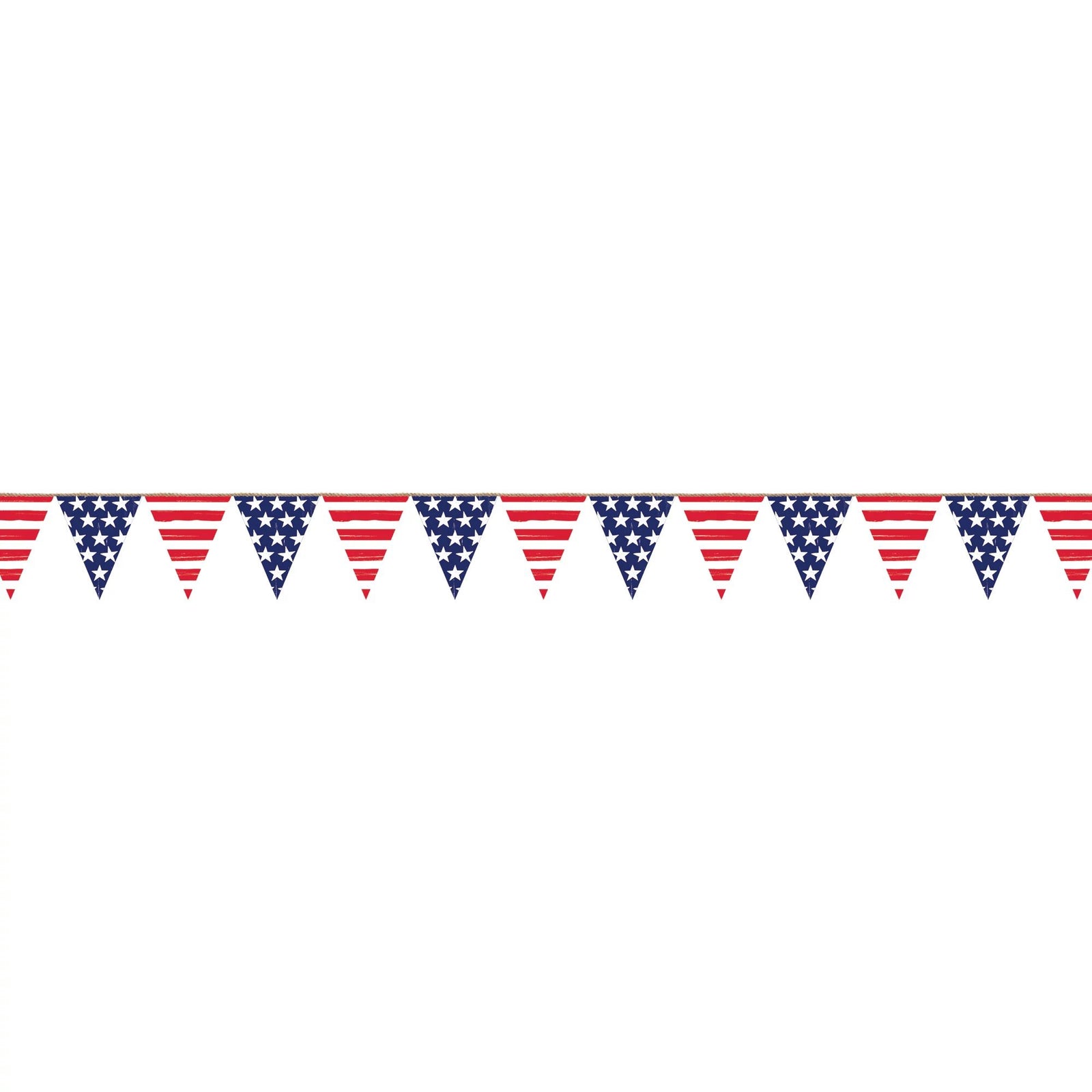 Stars and Stripes Plastic Pennant Banner