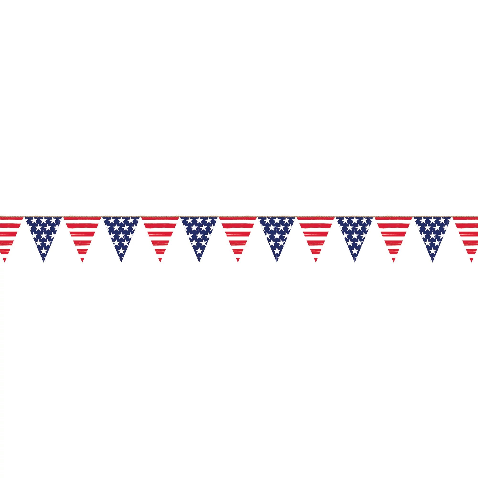Stars and Stripes Plastic Pennant Banner
