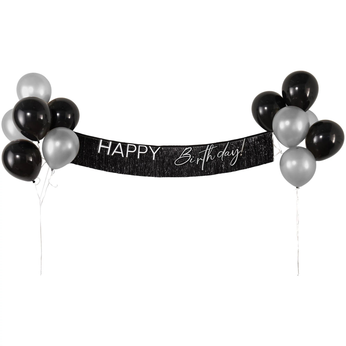 Hello Thirty Fringe "Happy Birthday" Banner w/ Balloons
