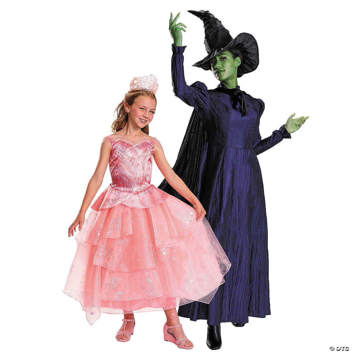 Wicked Glinda Costume for Girls, Deluxe Official Wicked Pink Glinda Costume Dress, Kids Size