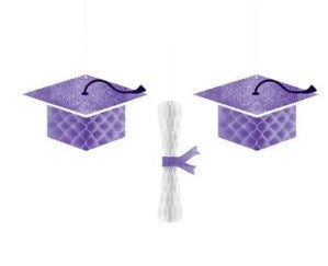 Glitter Graduation Honeycomb Decorations