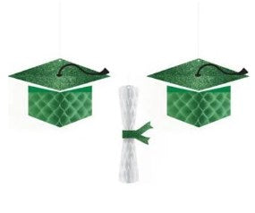 Glitter Graduation Honeycomb Decorations