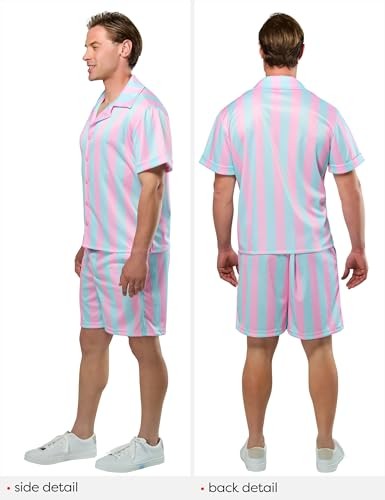 Mens Beach Ken Barbie 2-pc. Costume, Large, Pink