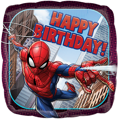 747 17" Spider-Man Happy Birthday Foil